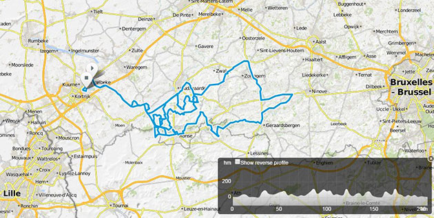 Carte E3 Harelbeke 2016