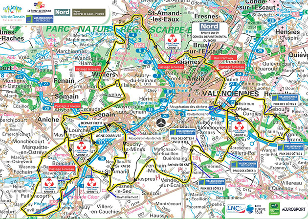 Carte Grand Prix de Denain 2016