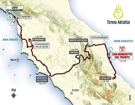 Carte Tirreno-Adriatico 2016