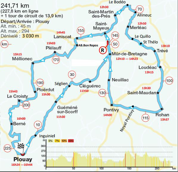Carte Bretagne Classic 2017