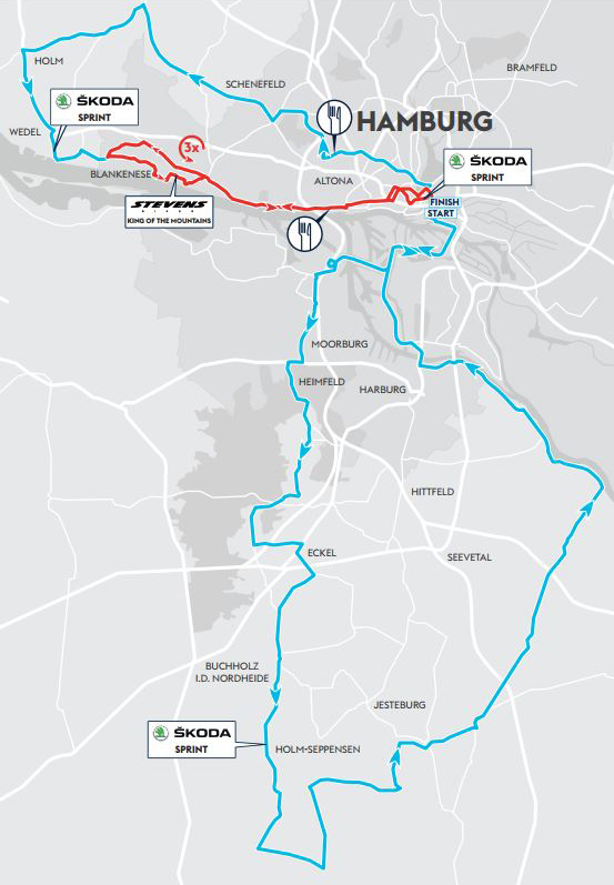 Carte Cyclassics Hamburg 2017