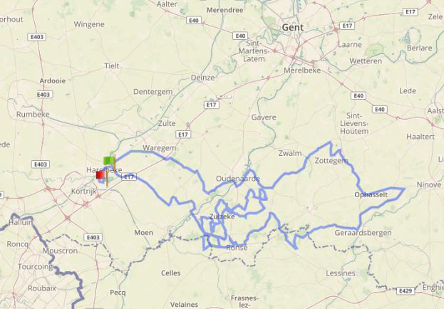 Carte E3 Harelbeke 2017