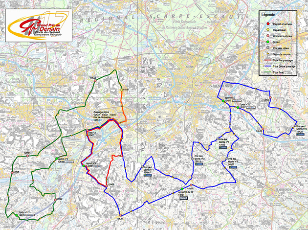Carte Grand Prix de Denain 2017