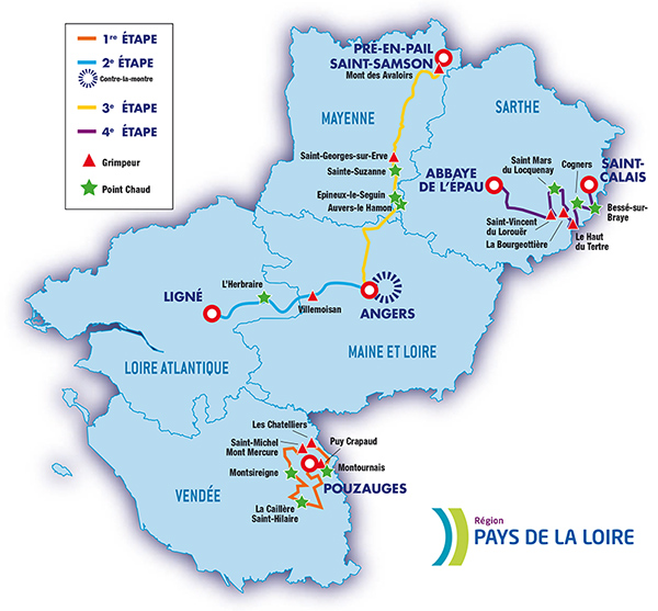 Carte Circuit Cycliste Sarthe 2017