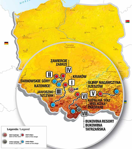 Carte Tour de Pologne 2017