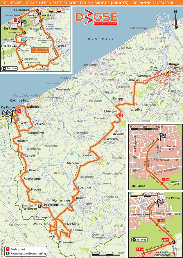 Carte Trois Jours de Bruges-La Panne 2018