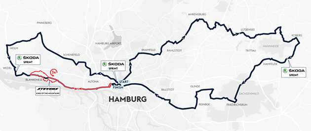 Carte Cyclassics Hamburg 2018