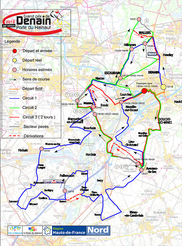 Carte Grand Prix de Denain 2018