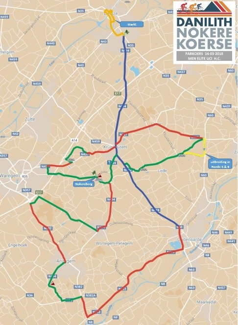 Carte Nokere Koerse 2018