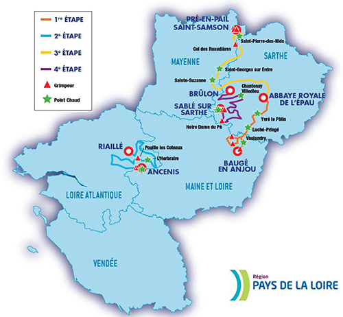 Carte Circuit Cycliste Sarthe 2018