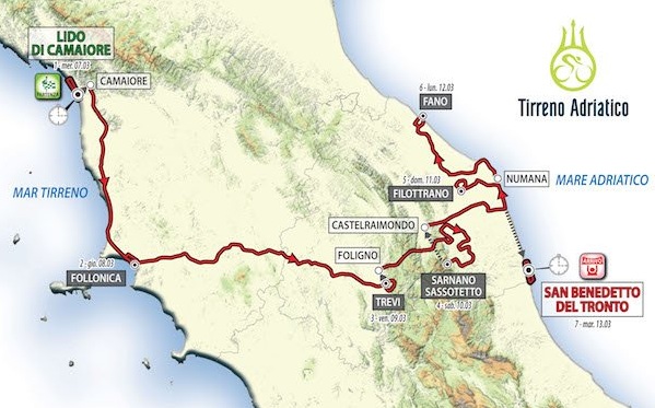Carte Tirreno-Adriatico 2018