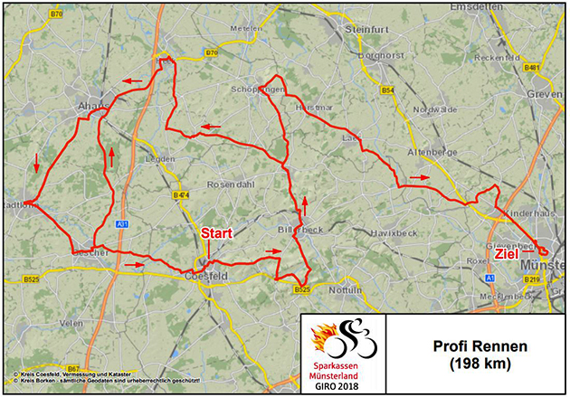 Carte Tour de Münster 2018