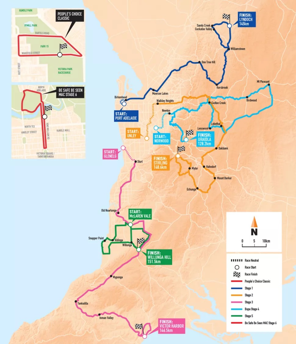 Carte Tour Down Under 2018