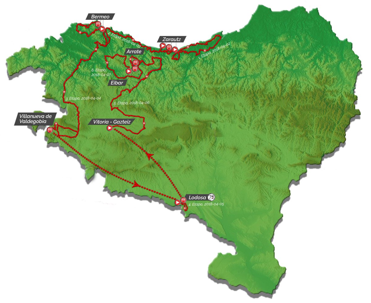 Carte Tour du Pays-Basque 2018