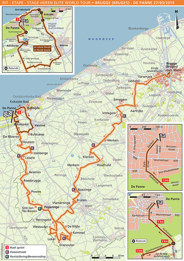 Carte Trois Jours de Bruges-La Panne 2019