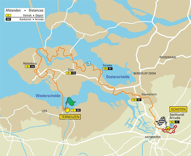 Carte Grand Prix de l'Escaut 2019