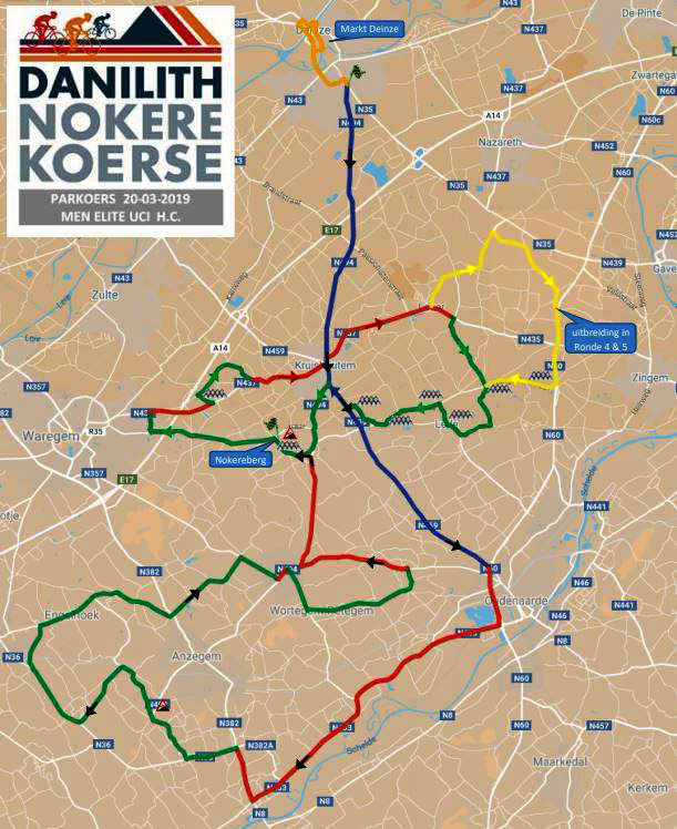 Carte Nokere Koerse 2019