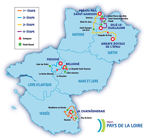 Carte Circuit Cycliste Sarthe 2019