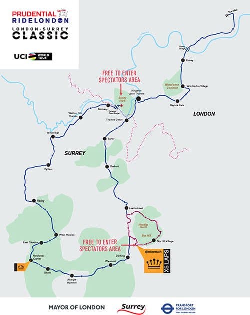 Carte RideLondon Classic 2019