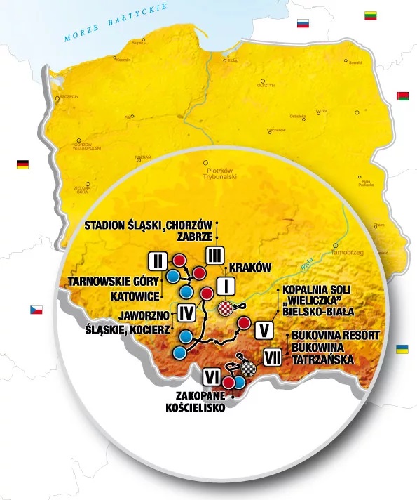Carte Tour de Pologne 2019