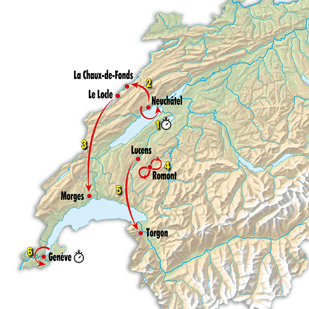 Carte Tour de Romandie 2019