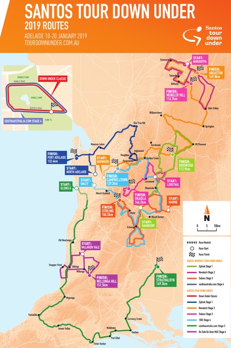 Carte Tour Down Under 2019