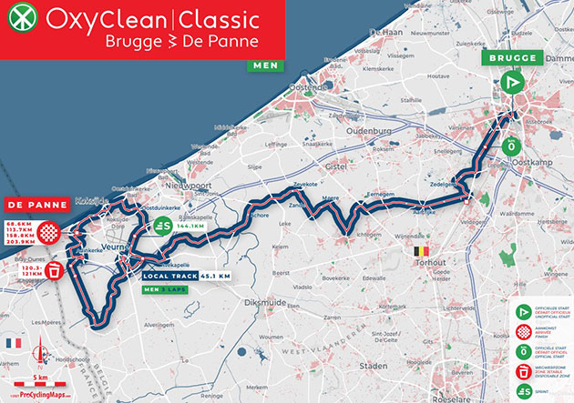 Carte Oxyclean Classic Brugge-La Panne 2021