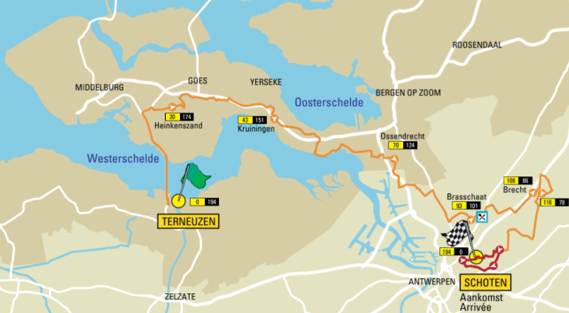 Carte Grand Prix de l'Escaut 2021