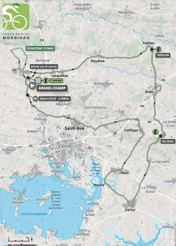 Carte Grand Prix du Morbihan 2021