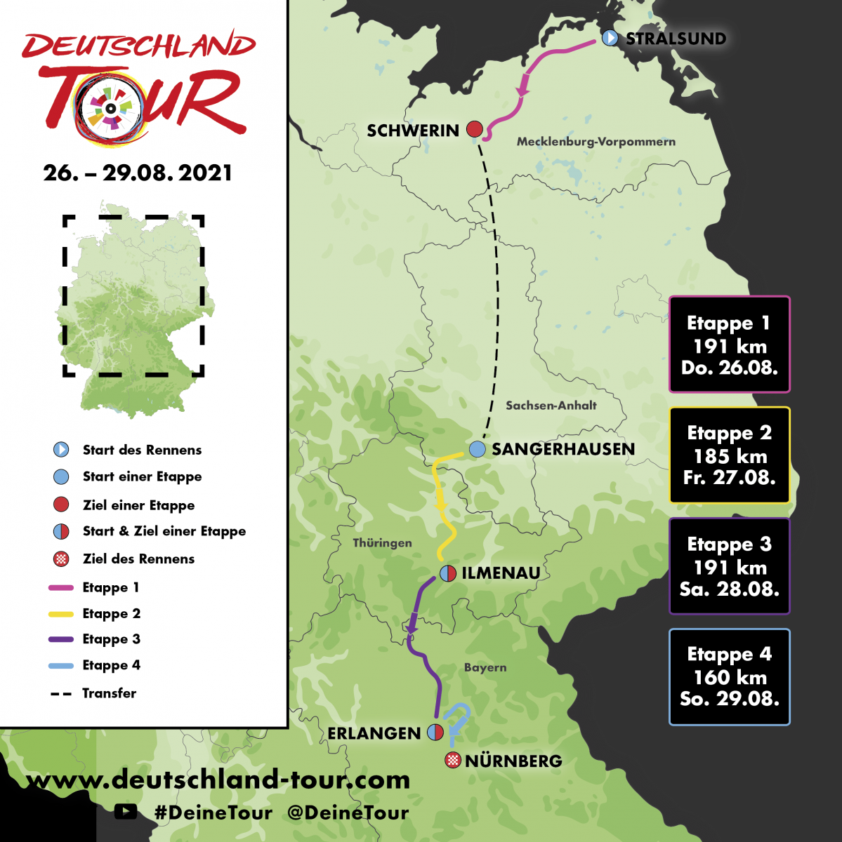 Carte Tour d'Allemagne 2021