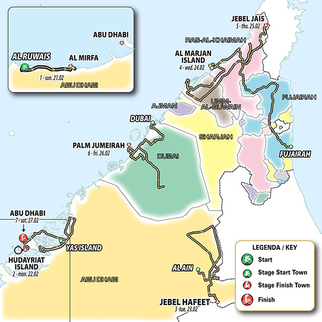 Carte UAE Tour 2021