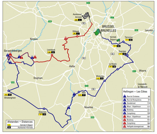 Carte Bruxelles Cycling Classic 2022