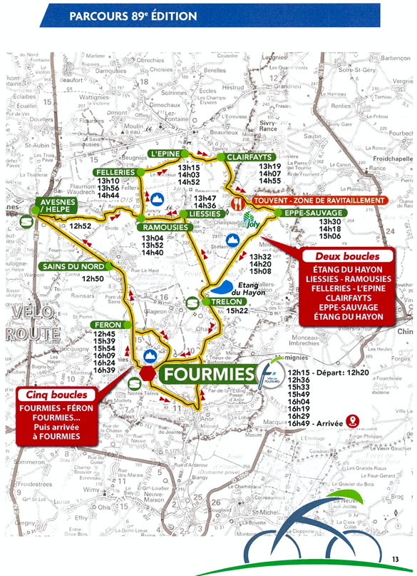 Carte Grand Prix de Fourmies 2022