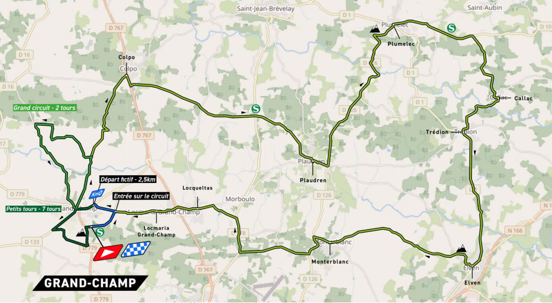 Carte Grand Prix du Morbihan 2022