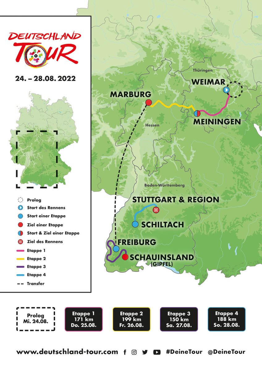 Carte Tour d'Allemagne 2022