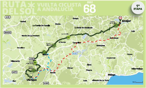 Carte Tour d'Andalousie 2022