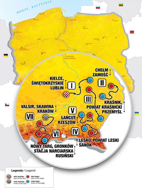 Carte Tour de Pologne 2022