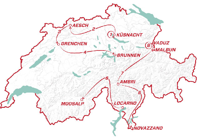 Carte Tour de Suisse 2022