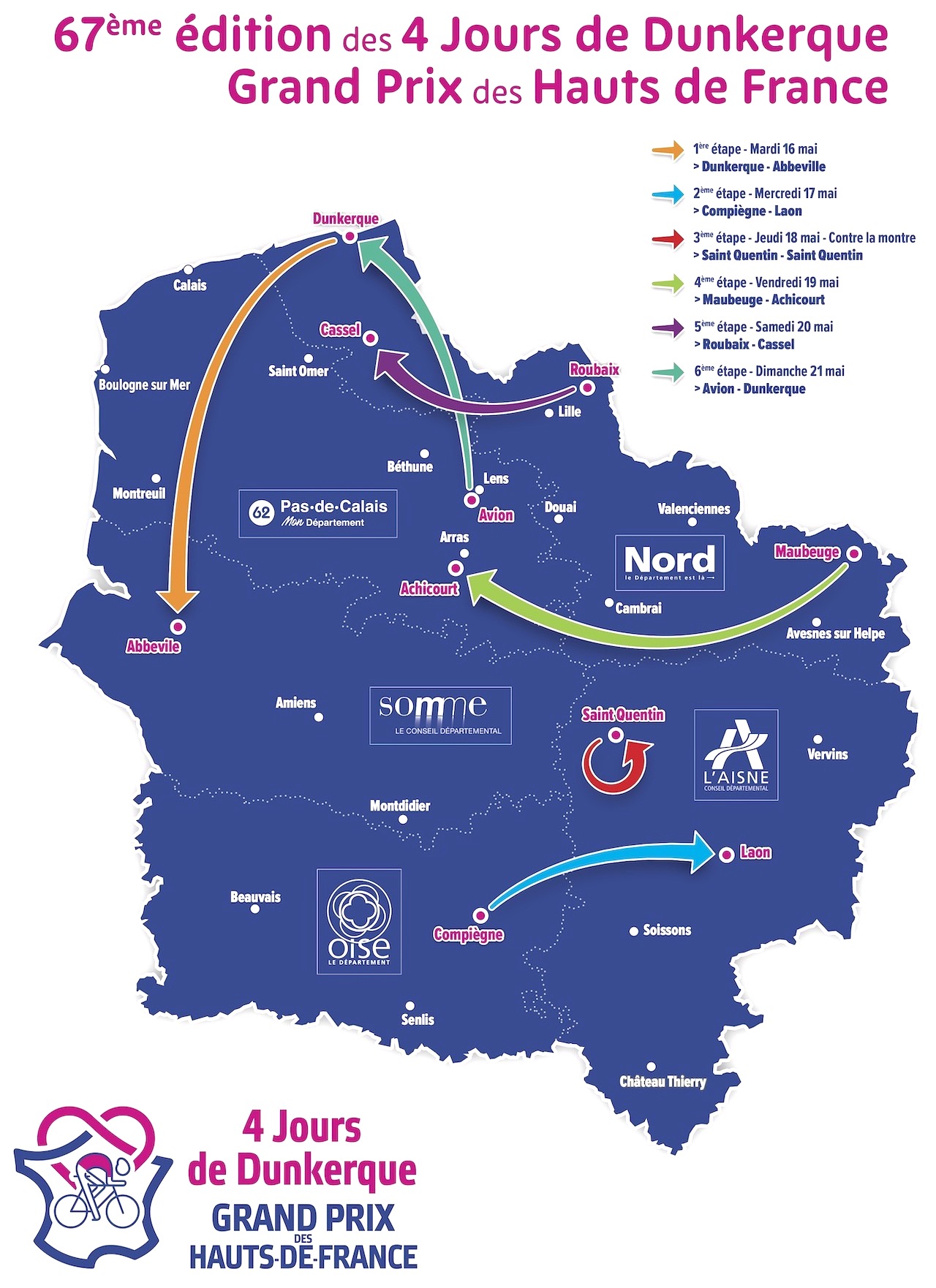 Carte 4 Jours de Dunkerque 2023