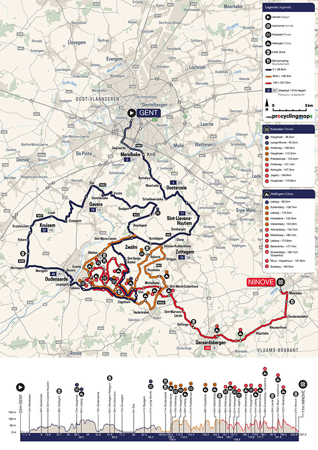 Carte Circuit Het Nieuwsblad 2023