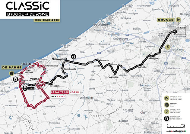 Carte Classic Bruges-La Panne 2023