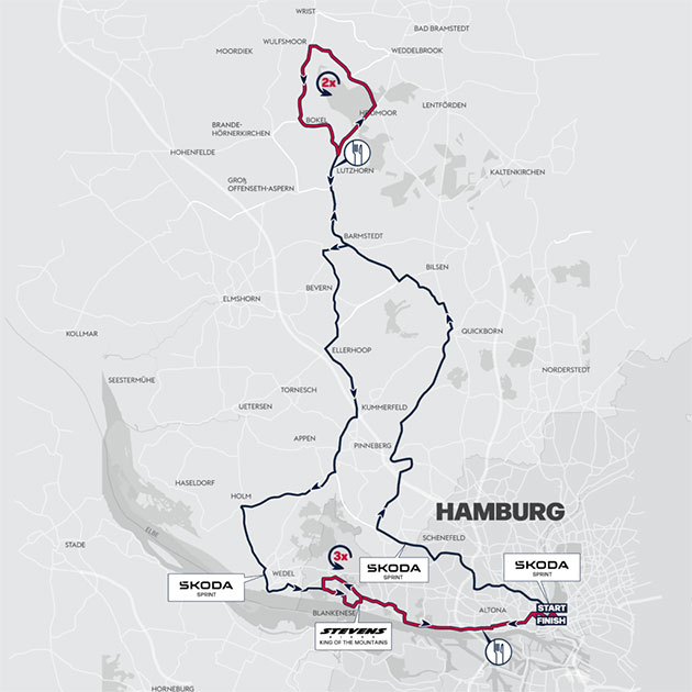 Carte Cyclassics Hamburg 2023