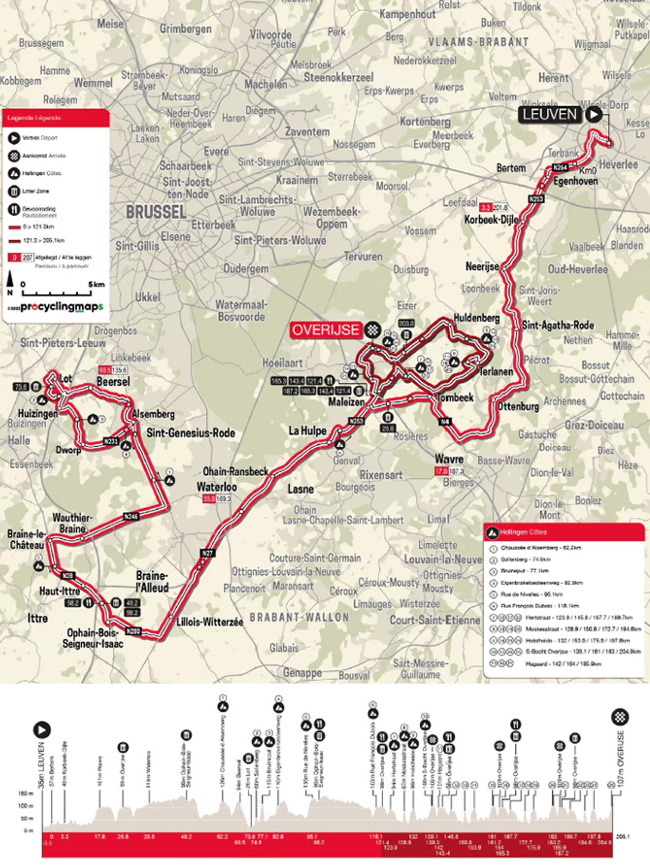 Carte La Flèche Brabançonne 2023