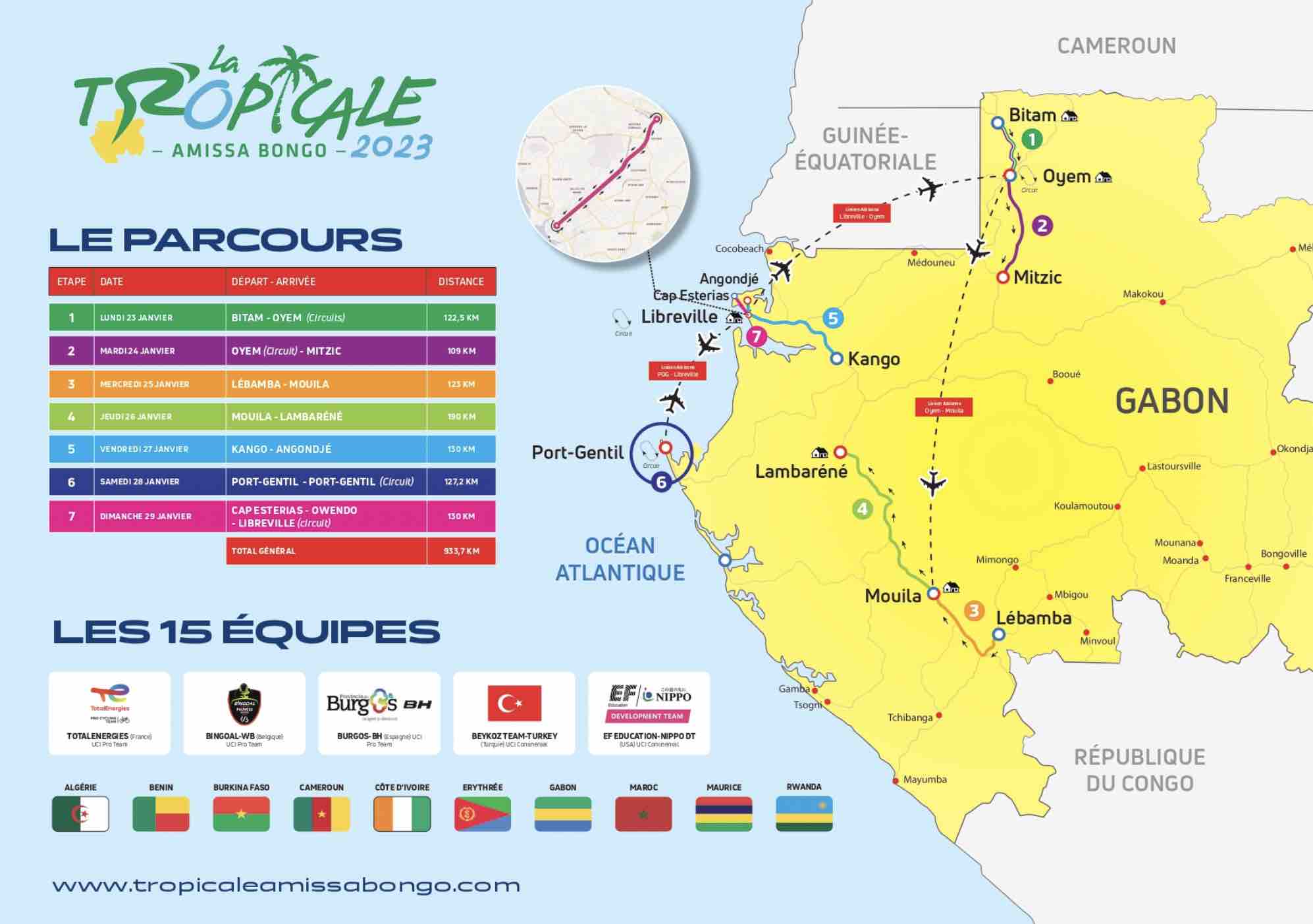 Carte La Tropicale Amissa Bongo 2023