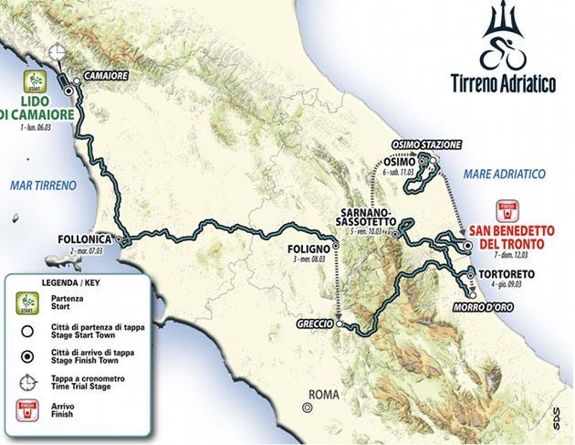 Carte Tirreno-Adriatico 2023