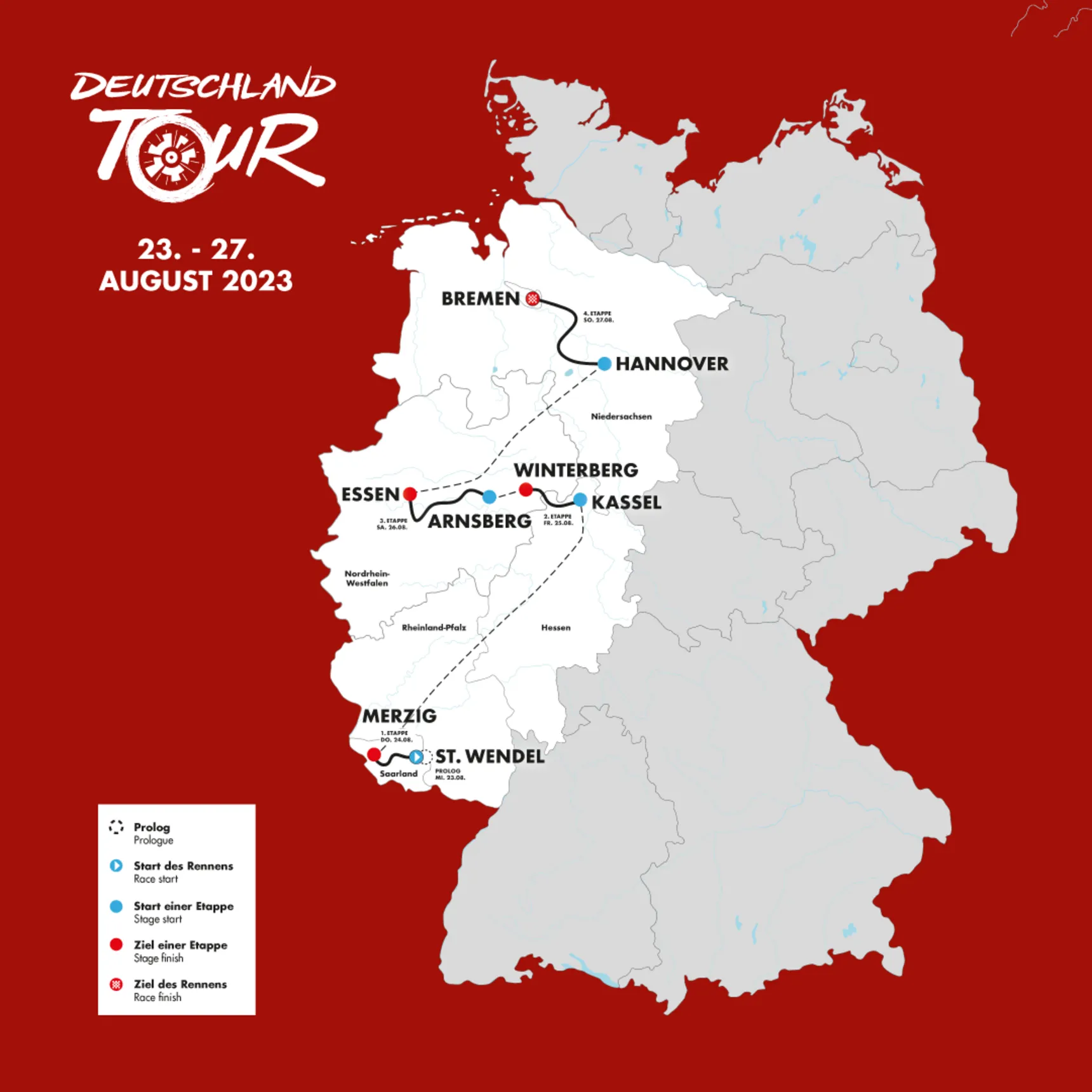 Carte Tour d'Allemagne 2023