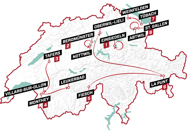 Carte Tour de Suisse 2023