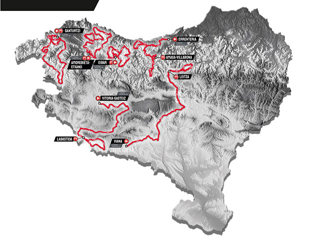 Carte Tour du Pays-Basque 2023