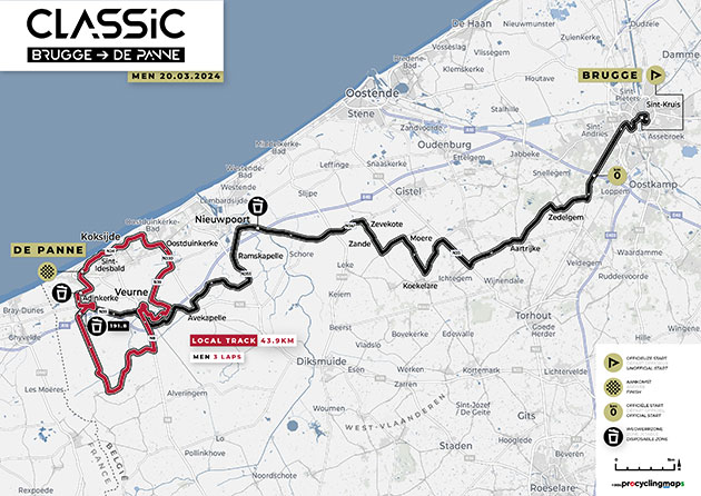 Carte Classic Brugge-De Panne 2024