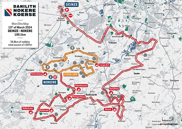 Carte Nokere Koerse 2024